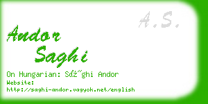 andor saghi business card